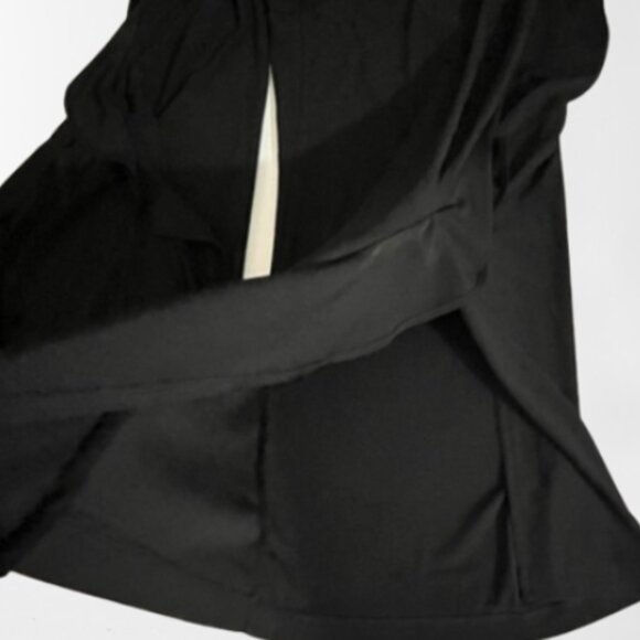 EMMA & MICHELE black Ruffle Leg Jumpsuit with Slits - Picture 15 of 16